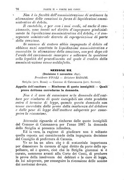 La giustizia amministrativa raccolta di decisioni e pareri del Consiglio di Stato, decisioni della Corte dei conti, sentenze della Cassazione di Roma, e decisioni delle Giunte provinciali amministrative