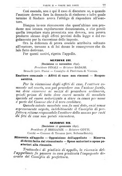 La giustizia amministrativa raccolta di decisioni e pareri del Consiglio di Stato, decisioni della Corte dei conti, sentenze della Cassazione di Roma, e decisioni delle Giunte provinciali amministrative