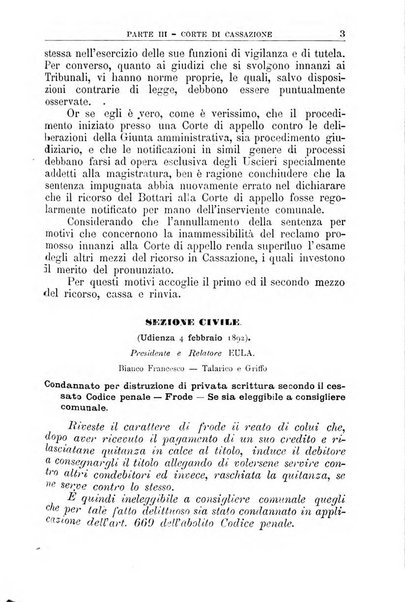 La giustizia amministrativa raccolta di decisioni e pareri del Consiglio di Stato, decisioni della Corte dei conti, sentenze della Cassazione di Roma, e decisioni delle Giunte provinciali amministrative