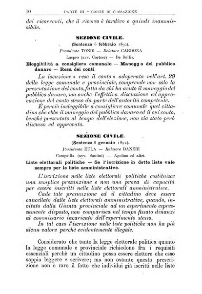 La giustizia amministrativa raccolta di decisioni e pareri del Consiglio di Stato, decisioni della Corte dei conti, sentenze della Cassazione di Roma, e decisioni delle Giunte provinciali amministrative