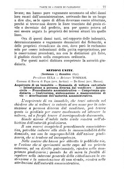 La giustizia amministrativa raccolta di decisioni e pareri del Consiglio di Stato, decisioni della Corte dei conti, sentenze della Cassazione di Roma, e decisioni delle Giunte provinciali amministrative