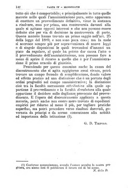 La giustizia amministrativa raccolta di decisioni e pareri del Consiglio di Stato, decisioni della Corte dei conti, sentenze della Cassazione di Roma, e decisioni delle Giunte provinciali amministrative