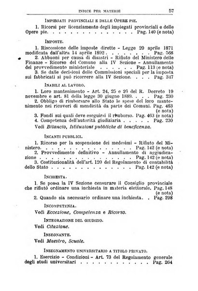 La giustizia amministrativa raccolta di decisioni e pareri del Consiglio di Stato, decisioni della Corte dei conti, sentenze della Cassazione di Roma, e decisioni delle Giunte provinciali amministrative