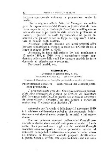 La giustizia amministrativa raccolta di decisioni e pareri del Consiglio di Stato, decisioni della Corte dei conti, sentenze della Cassazione di Roma, e decisioni delle Giunte provinciali amministrative