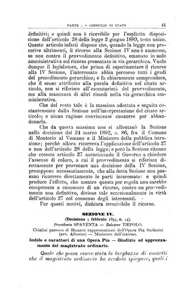 La giustizia amministrativa raccolta di decisioni e pareri del Consiglio di Stato, decisioni della Corte dei conti, sentenze della Cassazione di Roma, e decisioni delle Giunte provinciali amministrative