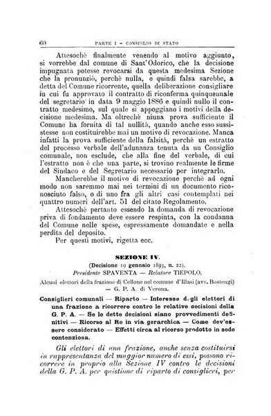 La giustizia amministrativa raccolta di decisioni e pareri del Consiglio di Stato, decisioni della Corte dei conti, sentenze della Cassazione di Roma, e decisioni delle Giunte provinciali amministrative