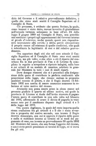 La giustizia amministrativa raccolta di decisioni e pareri del Consiglio di Stato, decisioni della Corte dei conti, sentenze della Cassazione di Roma, e decisioni delle Giunte provinciali amministrative