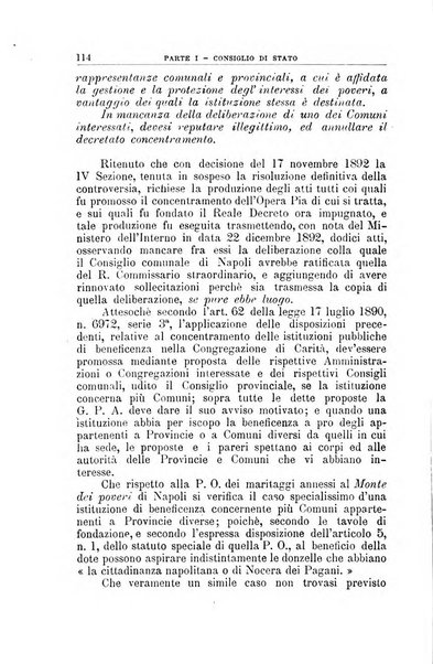 La giustizia amministrativa raccolta di decisioni e pareri del Consiglio di Stato, decisioni della Corte dei conti, sentenze della Cassazione di Roma, e decisioni delle Giunte provinciali amministrative