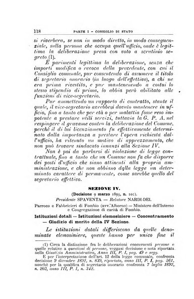 La giustizia amministrativa raccolta di decisioni e pareri del Consiglio di Stato, decisioni della Corte dei conti, sentenze della Cassazione di Roma, e decisioni delle Giunte provinciali amministrative