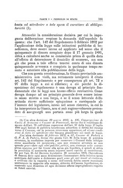 La giustizia amministrativa raccolta di decisioni e pareri del Consiglio di Stato, decisioni della Corte dei conti, sentenze della Cassazione di Roma, e decisioni delle Giunte provinciali amministrative