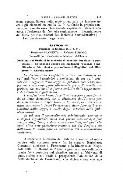 La giustizia amministrativa raccolta di decisioni e pareri del Consiglio di Stato, decisioni della Corte dei conti, sentenze della Cassazione di Roma, e decisioni delle Giunte provinciali amministrative