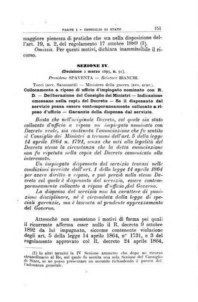 La giustizia amministrativa raccolta di decisioni e pareri del Consiglio di Stato, decisioni della Corte dei conti, sentenze della Cassazione di Roma, e decisioni delle Giunte provinciali amministrative