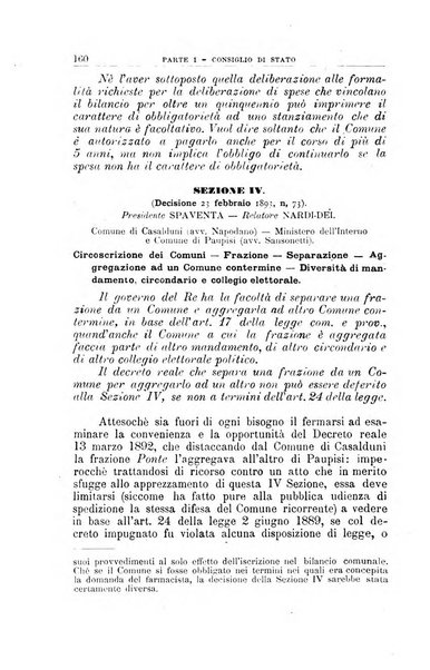 La giustizia amministrativa raccolta di decisioni e pareri del Consiglio di Stato, decisioni della Corte dei conti, sentenze della Cassazione di Roma, e decisioni delle Giunte provinciali amministrative