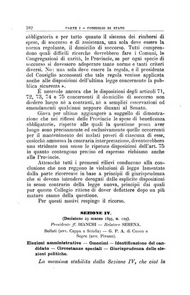 La giustizia amministrativa raccolta di decisioni e pareri del Consiglio di Stato, decisioni della Corte dei conti, sentenze della Cassazione di Roma, e decisioni delle Giunte provinciali amministrative