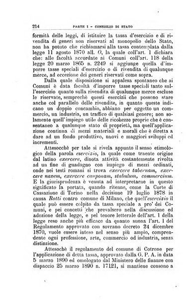 La giustizia amministrativa raccolta di decisioni e pareri del Consiglio di Stato, decisioni della Corte dei conti, sentenze della Cassazione di Roma, e decisioni delle Giunte provinciali amministrative