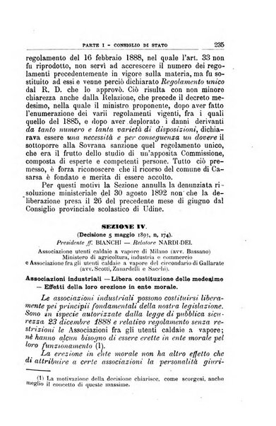 La giustizia amministrativa raccolta di decisioni e pareri del Consiglio di Stato, decisioni della Corte dei conti, sentenze della Cassazione di Roma, e decisioni delle Giunte provinciali amministrative