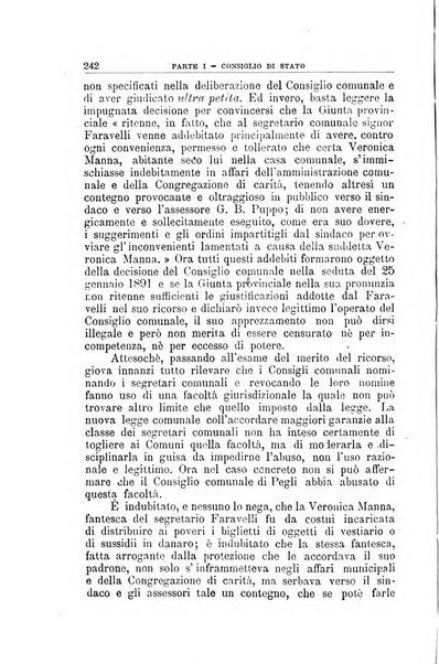 La giustizia amministrativa raccolta di decisioni e pareri del Consiglio di Stato, decisioni della Corte dei conti, sentenze della Cassazione di Roma, e decisioni delle Giunte provinciali amministrative