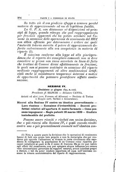 La giustizia amministrativa raccolta di decisioni e pareri del Consiglio di Stato, decisioni della Corte dei conti, sentenze della Cassazione di Roma, e decisioni delle Giunte provinciali amministrative