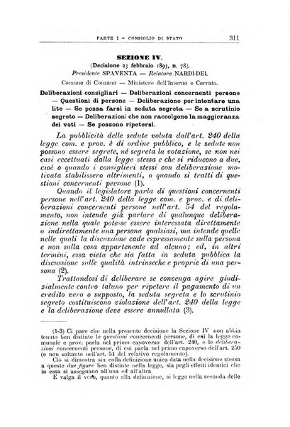 La giustizia amministrativa raccolta di decisioni e pareri del Consiglio di Stato, decisioni della Corte dei conti, sentenze della Cassazione di Roma, e decisioni delle Giunte provinciali amministrative