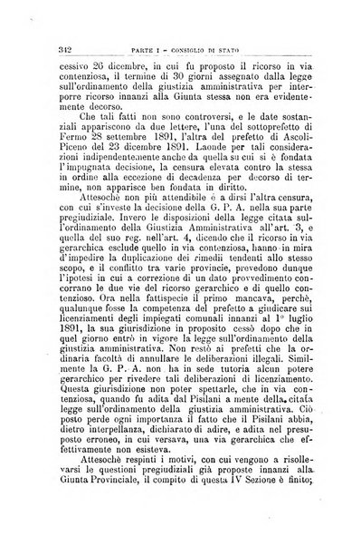 La giustizia amministrativa raccolta di decisioni e pareri del Consiglio di Stato, decisioni della Corte dei conti, sentenze della Cassazione di Roma, e decisioni delle Giunte provinciali amministrative