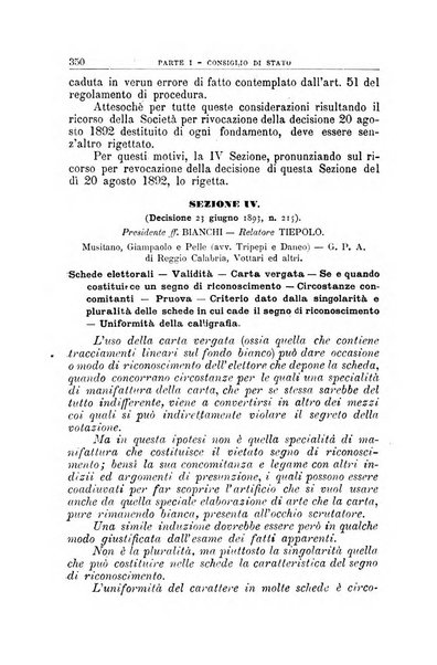 La giustizia amministrativa raccolta di decisioni e pareri del Consiglio di Stato, decisioni della Corte dei conti, sentenze della Cassazione di Roma, e decisioni delle Giunte provinciali amministrative