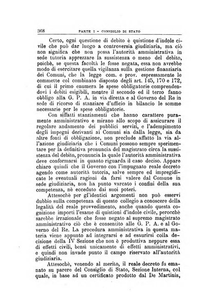 La giustizia amministrativa raccolta di decisioni e pareri del Consiglio di Stato, decisioni della Corte dei conti, sentenze della Cassazione di Roma, e decisioni delle Giunte provinciali amministrative