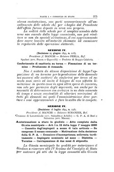 La giustizia amministrativa raccolta di decisioni e pareri del Consiglio di Stato, decisioni della Corte dei conti, sentenze della Cassazione di Roma, e decisioni delle Giunte provinciali amministrative