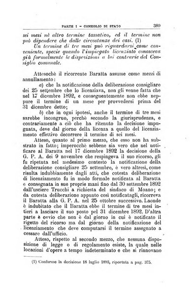 La giustizia amministrativa raccolta di decisioni e pareri del Consiglio di Stato, decisioni della Corte dei conti, sentenze della Cassazione di Roma, e decisioni delle Giunte provinciali amministrative