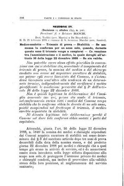 La giustizia amministrativa raccolta di decisioni e pareri del Consiglio di Stato, decisioni della Corte dei conti, sentenze della Cassazione di Roma, e decisioni delle Giunte provinciali amministrative