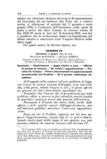 La giustizia amministrativa raccolta di decisioni e pareri del Consiglio di Stato, decisioni della Corte dei conti, sentenze della Cassazione di Roma, e decisioni delle Giunte provinciali amministrative