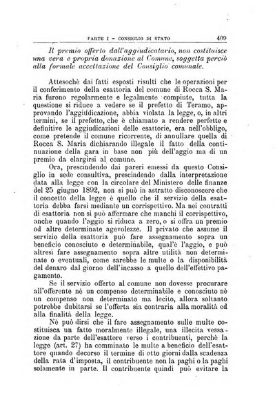 La giustizia amministrativa raccolta di decisioni e pareri del Consiglio di Stato, decisioni della Corte dei conti, sentenze della Cassazione di Roma, e decisioni delle Giunte provinciali amministrative