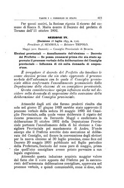 La giustizia amministrativa raccolta di decisioni e pareri del Consiglio di Stato, decisioni della Corte dei conti, sentenze della Cassazione di Roma, e decisioni delle Giunte provinciali amministrative