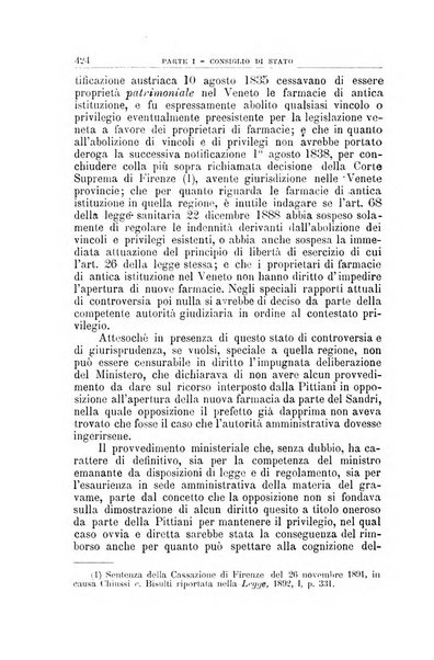 La giustizia amministrativa raccolta di decisioni e pareri del Consiglio di Stato, decisioni della Corte dei conti, sentenze della Cassazione di Roma, e decisioni delle Giunte provinciali amministrative