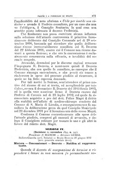 La giustizia amministrativa raccolta di decisioni e pareri del Consiglio di Stato, decisioni della Corte dei conti, sentenze della Cassazione di Roma, e decisioni delle Giunte provinciali amministrative