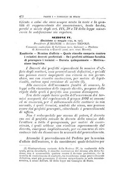 La giustizia amministrativa raccolta di decisioni e pareri del Consiglio di Stato, decisioni della Corte dei conti, sentenze della Cassazione di Roma, e decisioni delle Giunte provinciali amministrative