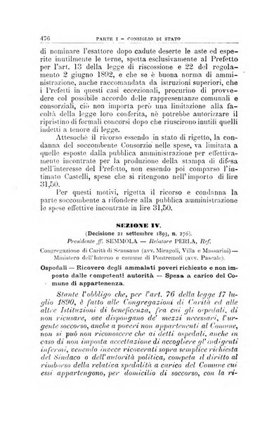 La giustizia amministrativa raccolta di decisioni e pareri del Consiglio di Stato, decisioni della Corte dei conti, sentenze della Cassazione di Roma, e decisioni delle Giunte provinciali amministrative