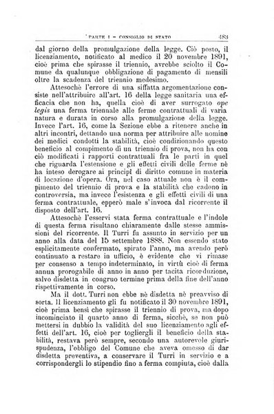 La giustizia amministrativa raccolta di decisioni e pareri del Consiglio di Stato, decisioni della Corte dei conti, sentenze della Cassazione di Roma, e decisioni delle Giunte provinciali amministrative