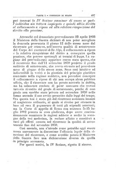 La giustizia amministrativa raccolta di decisioni e pareri del Consiglio di Stato, decisioni della Corte dei conti, sentenze della Cassazione di Roma, e decisioni delle Giunte provinciali amministrative