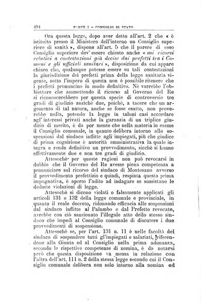 La giustizia amministrativa raccolta di decisioni e pareri del Consiglio di Stato, decisioni della Corte dei conti, sentenze della Cassazione di Roma, e decisioni delle Giunte provinciali amministrative