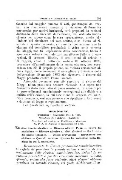 La giustizia amministrativa raccolta di decisioni e pareri del Consiglio di Stato, decisioni della Corte dei conti, sentenze della Cassazione di Roma, e decisioni delle Giunte provinciali amministrative