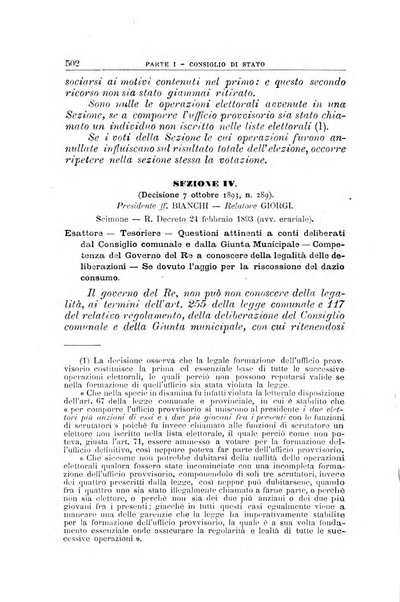 La giustizia amministrativa raccolta di decisioni e pareri del Consiglio di Stato, decisioni della Corte dei conti, sentenze della Cassazione di Roma, e decisioni delle Giunte provinciali amministrative