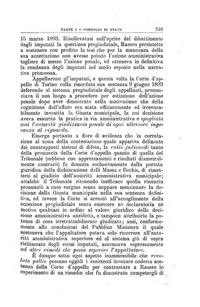 La giustizia amministrativa raccolta di decisioni e pareri del Consiglio di Stato, decisioni della Corte dei conti, sentenze della Cassazione di Roma, e decisioni delle Giunte provinciali amministrative