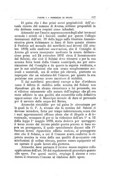 La giustizia amministrativa raccolta di decisioni e pareri del Consiglio di Stato, decisioni della Corte dei conti, sentenze della Cassazione di Roma, e decisioni delle Giunte provinciali amministrative