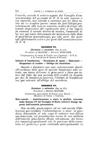 La giustizia amministrativa raccolta di decisioni e pareri del Consiglio di Stato, decisioni della Corte dei conti, sentenze della Cassazione di Roma, e decisioni delle Giunte provinciali amministrative