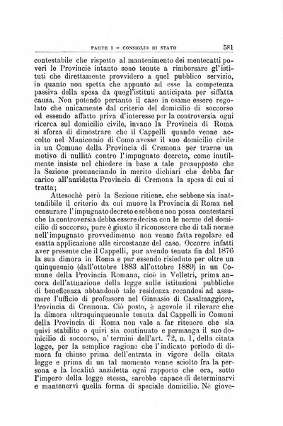 La giustizia amministrativa raccolta di decisioni e pareri del Consiglio di Stato, decisioni della Corte dei conti, sentenze della Cassazione di Roma, e decisioni delle Giunte provinciali amministrative