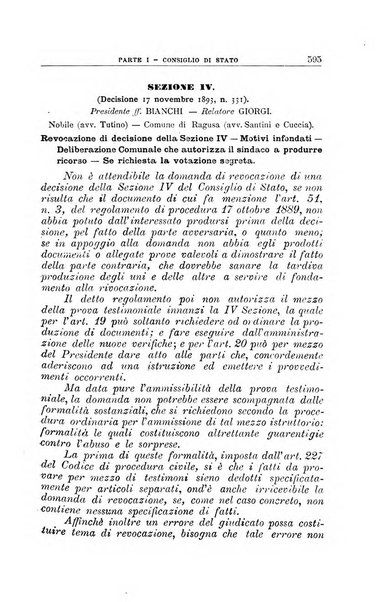 La giustizia amministrativa raccolta di decisioni e pareri del Consiglio di Stato, decisioni della Corte dei conti, sentenze della Cassazione di Roma, e decisioni delle Giunte provinciali amministrative