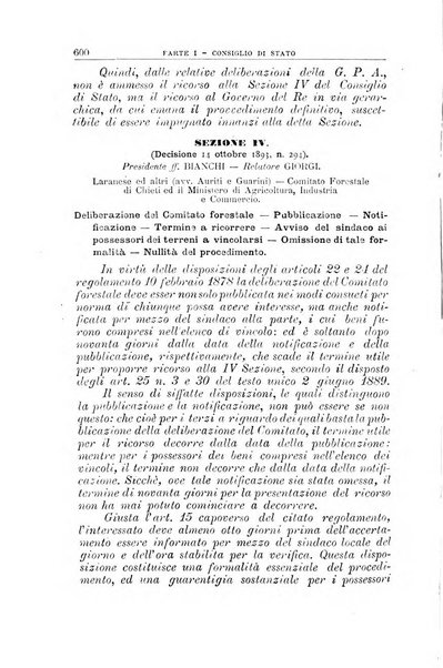 La giustizia amministrativa raccolta di decisioni e pareri del Consiglio di Stato, decisioni della Corte dei conti, sentenze della Cassazione di Roma, e decisioni delle Giunte provinciali amministrative