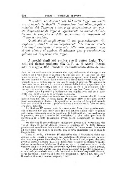 La giustizia amministrativa raccolta di decisioni e pareri del Consiglio di Stato, decisioni della Corte dei conti, sentenze della Cassazione di Roma, e decisioni delle Giunte provinciali amministrative