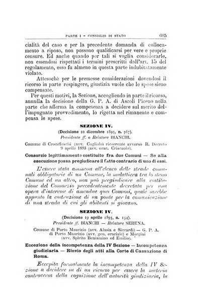 La giustizia amministrativa raccolta di decisioni e pareri del Consiglio di Stato, decisioni della Corte dei conti, sentenze della Cassazione di Roma, e decisioni delle Giunte provinciali amministrative