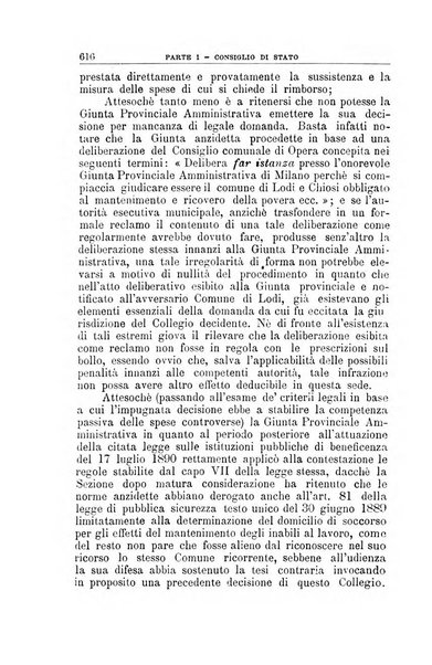 La giustizia amministrativa raccolta di decisioni e pareri del Consiglio di Stato, decisioni della Corte dei conti, sentenze della Cassazione di Roma, e decisioni delle Giunte provinciali amministrative